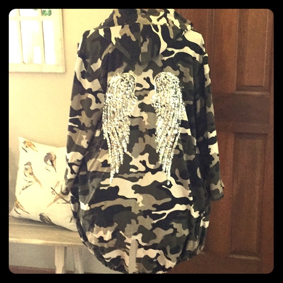 Kaktus Jackets & Blazers - Kaktus Cuddl Duds Camo open jacket